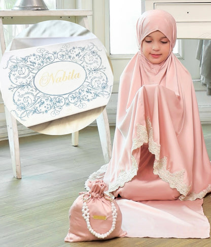 The Princess Prayer Gown (Telekung) for Kids - with Personalised Gift Box