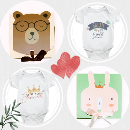 For the Newborn Baby Boy/Girl - with Trio Romper Gift Set