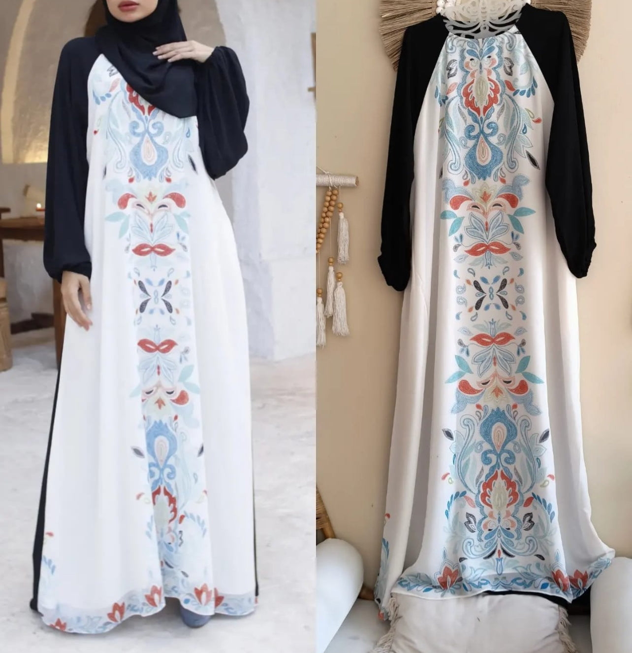 Royale Black-Sleeved Dress