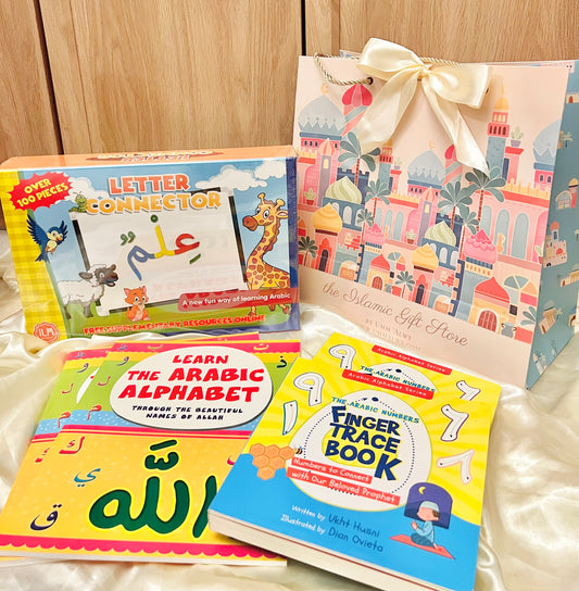 The Arabic Literacy Gift Set (3 to 7 years old) - Tarbiyyah Gift Set Series (with Letter Connectors)