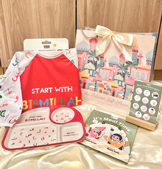 Fun Mealtime Set  (1 to 4 years old) - Tarbiyyah Gift Set Series (Start with Bismillah)