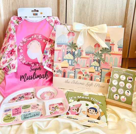 Fun Mealtime Set  (1 to 4 years old) - Tarbiyyah Gift Set Series (Super Muslimah)