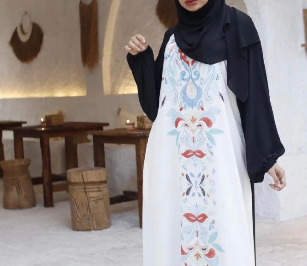 Royale Black-Sleeved Dress