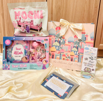 For the Little Khalifa (5 to 9 years old) - Tarbiyyah Gift Set Series (Blocks, Diary Set & Watercolour Paint Book) for Girls