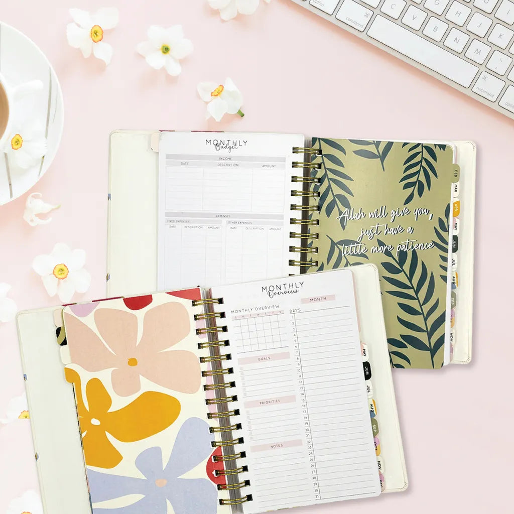 DUA Planner (Floral) - Personalisation Available