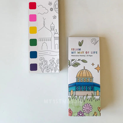 Masjid Watercolour Painting Book; Islam My Way of Life