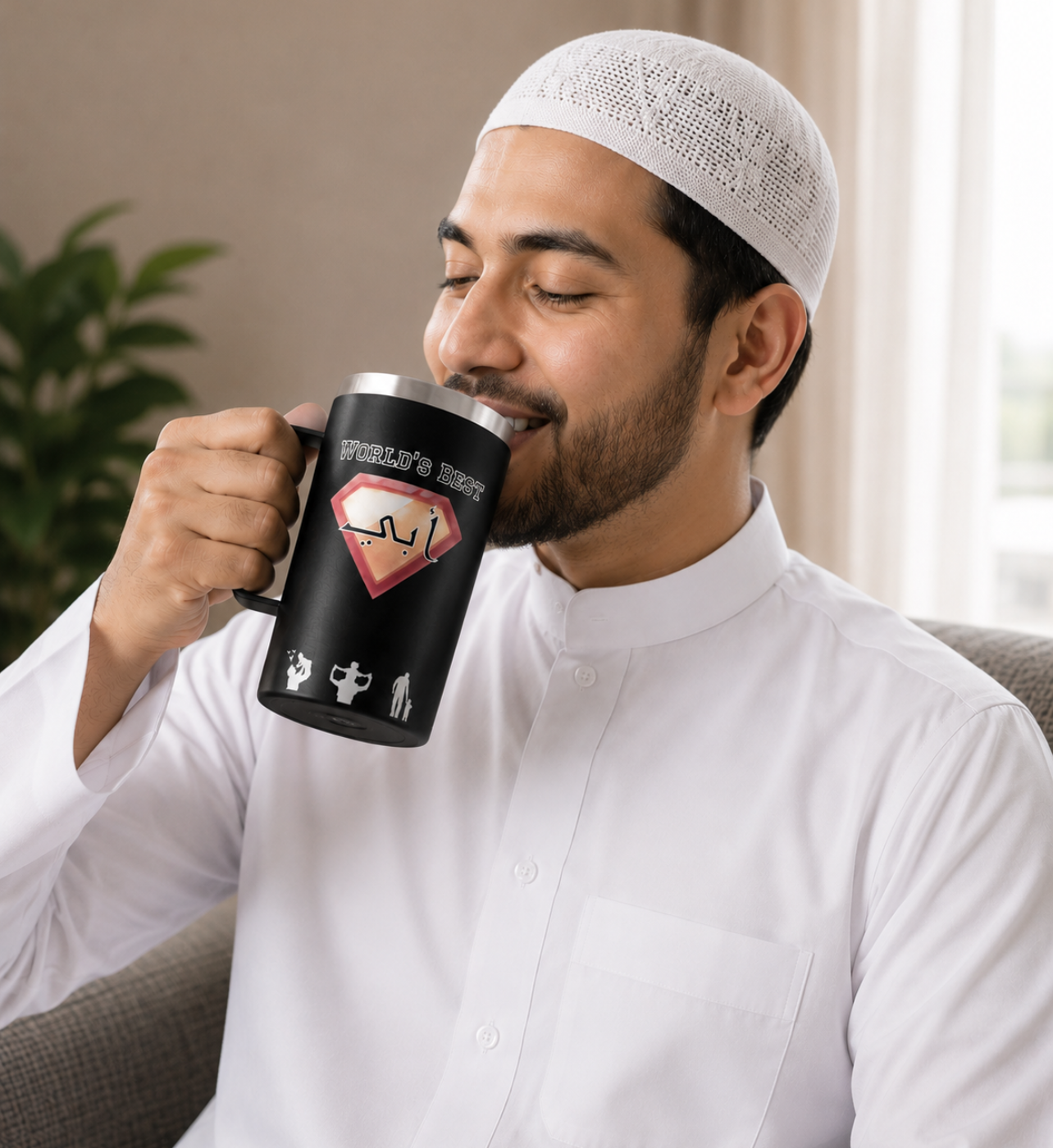 World’s Best Abi/Super Dad Jumbo Tumbler Mug (Personalisation Available)