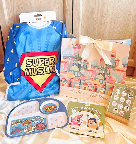 Fun Mealtime Set  (1 to 4 years old) - Tarbiyyah Gift Set Series (Super Muslim)