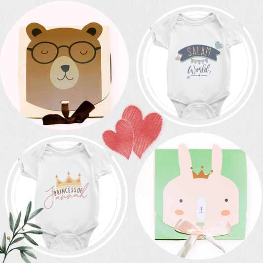 Islamic-Themed Premium Baby Boy/Girl Romper Set of 3 (100% Cotton)