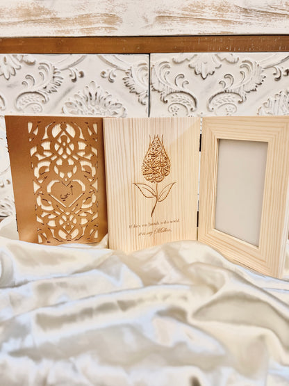 The Laser-Cut Engraved Flip Frame for Ummi