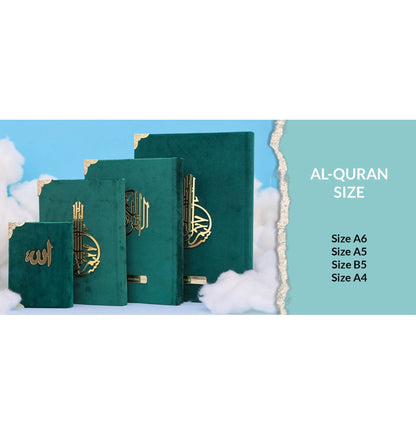 Customised & Personalised Velvet Quran Set - Kalimah: al-Quran al-Karim [Preorder: 2 Weeks IA]