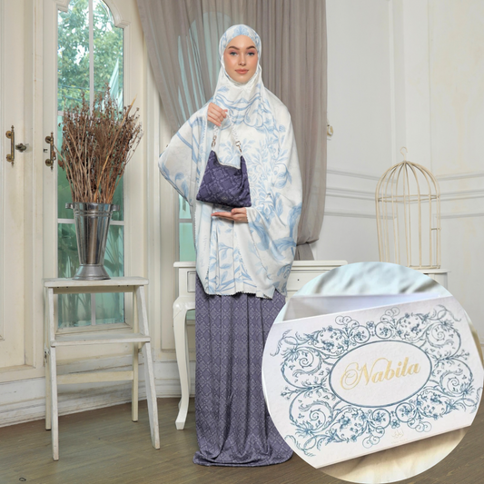 The Enchanting Lux Prayer Garment (Telekung) - with Personalised Gift Box