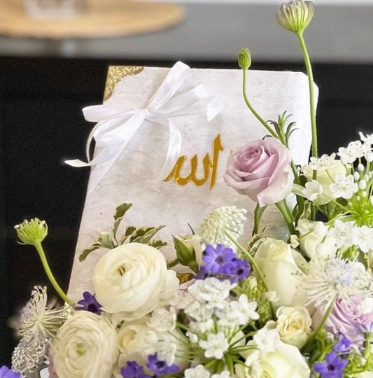 Customised & Personalised Velvet Quran Set - Kalimah: Allah [Preorder: 2 Weeks IA]
