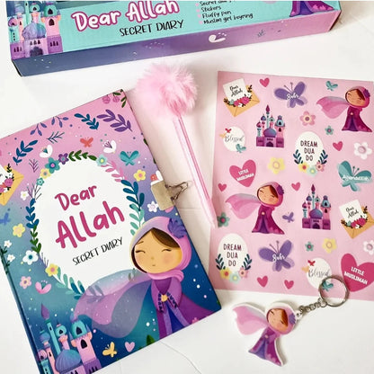 For the Little Khalifa (5 to 9 years old) - Tarbiyyah Gift Set Series (Blocks, Diary Set & Watercolour Paint Book) for Girls
