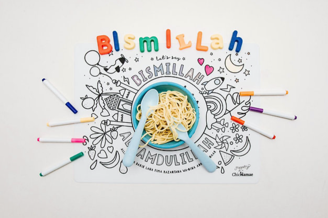 Bismillah Gratitude Colouring Table Mat (Eraseable)