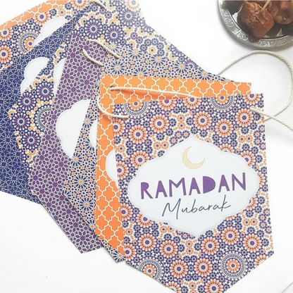 Ramadan Mubarak Moroccan Themed English-Arabic Garlands/Door Hangers