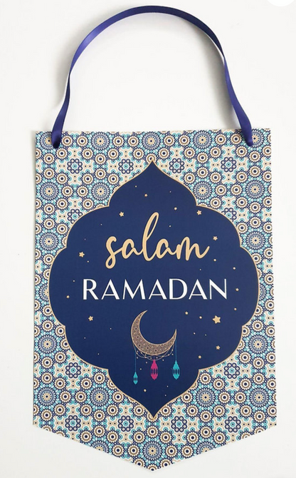 Ramadan Mubarak Moroccan Themed English-Arabic Garlands/Door Hangers